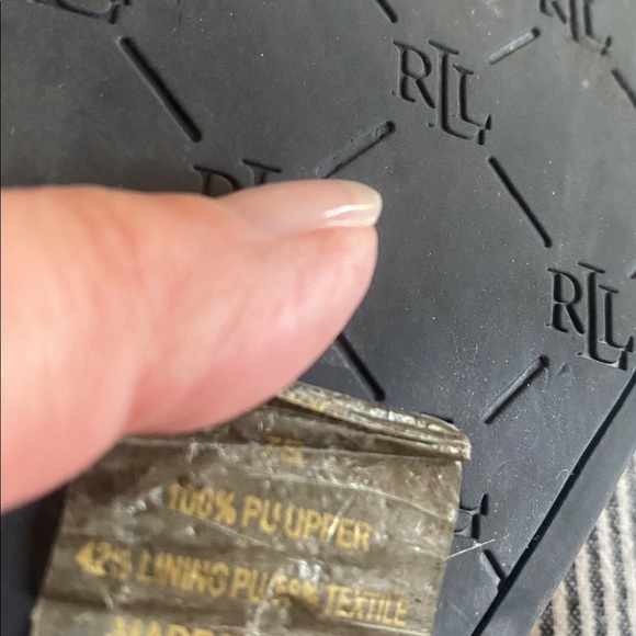 Lauren Ralph Lauren Navy Blue Wedge Sandals Size 7 - Picture 9 of 11